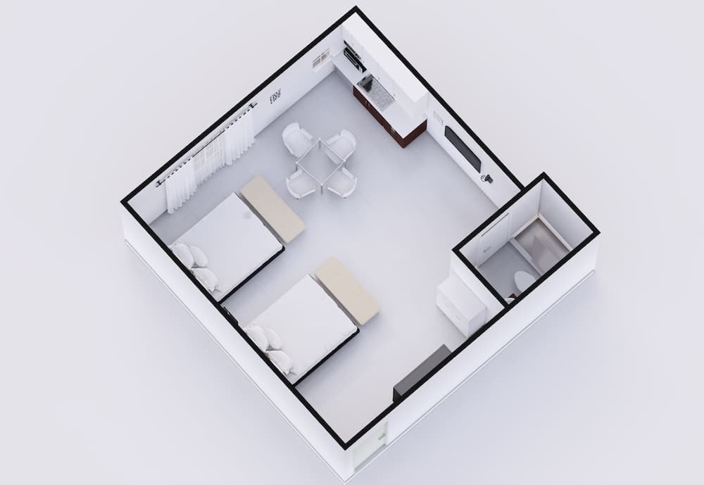 Studio, 2 Queen Beds, Kitchen room photo